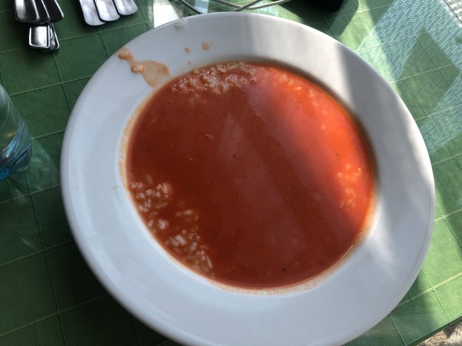 sopa de tomate con arroz 