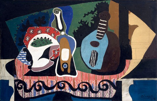 Naturaleza muerta con mandolina, Picasso. Imagen propiedad de National Gallery of Ireland.