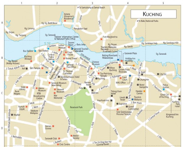mapa de kuching