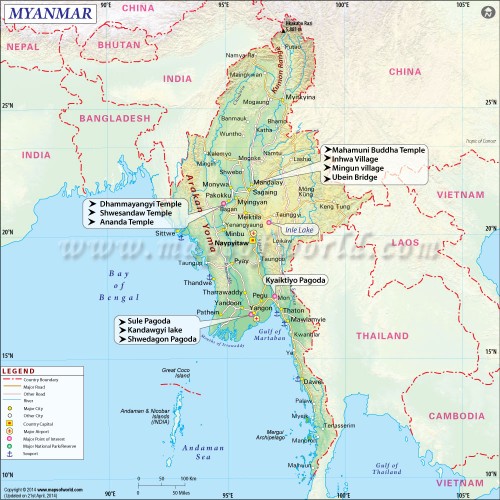 mapa myanmar