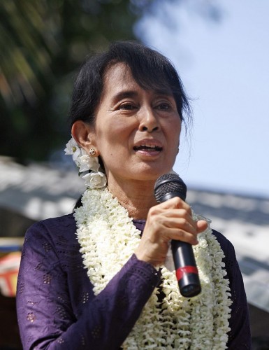 La política activista Aung San Suu Kyi 