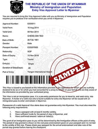 Myanmar-e-Visa-Application