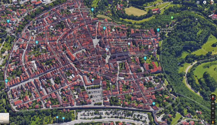 Rothemburg en Google maps.