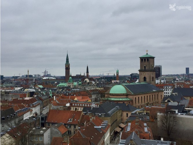 Vistas de Copenhague desde la Torre Redonda