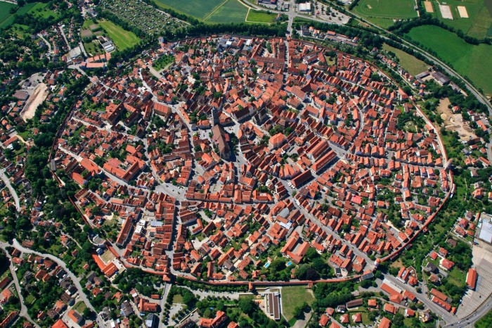 Nordlingen desde el aire. Fuente: wikipedia