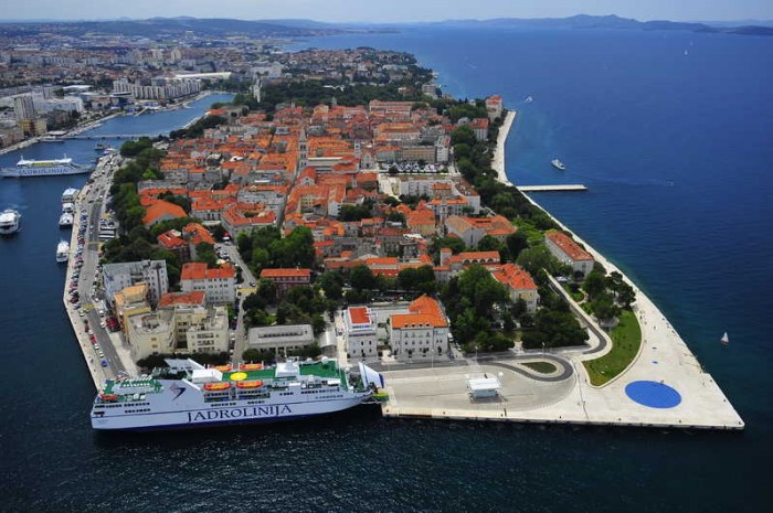 Casco histórico de Zadar desde el aire. wikipedia.org 